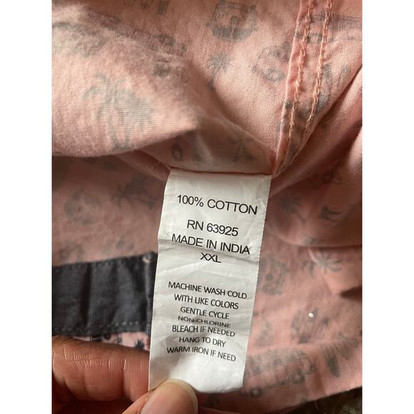 RETROFIT Mens/Teen Surfer Pink Button Down Casual Shirt Size XXL Beach Cali - Picture 7 of 8